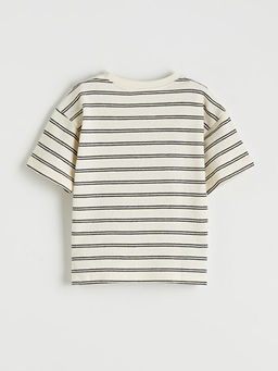 Bisiklet Yaka ?izgili Erkek ?ocuk Ti??rt