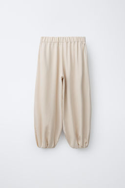 PANTAL?N BOMBACHO PLIEGUES / Beige claro - Zara фото 3