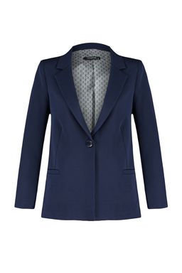 Lacivert Regular Gri Geometrik Desenli Astarl? Tek Dugmeli Cepli Dokuma Blazer Ceket TWOAW20CE0316