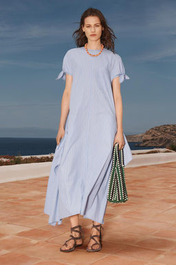 LIMITED EDITION STRIPED ASYMMETRIC DRESS