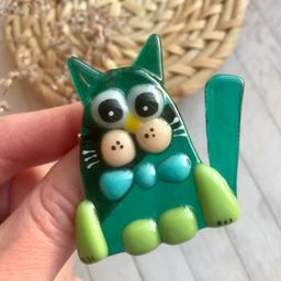 Брошь Сидящий кот
