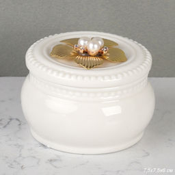 Шкатулка керамика 7,5х7,5х6 см / TC8007 /уп 144/