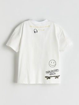 Bisiklet Yaka Bask?l? Erkek ?ocuk Ti??rt