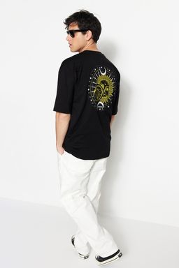 TRENDYOL MAN Ekru Oversize/Genis Kesim K?sa Kol Mistik Bask?l? %100 Pamuklu T-Shirt TMNSS23TS00165 - Trendyolmilla фото 15