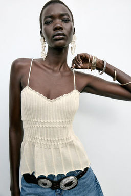 RIBBED KNIT TOP - Zara фото 2