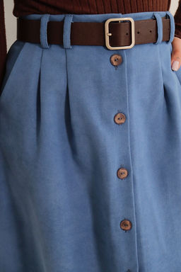 Юбка на пуговицах длины миди - Martichelli фото 49