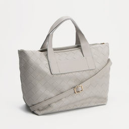 Сумка-тоут на молнии, длинный ремень, цвет серый - Simaland фото 2