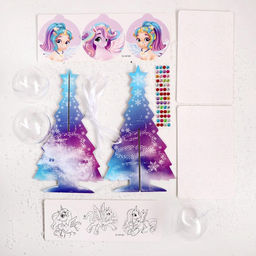 Новогодняя ёлочка с украшениями «Единорог»