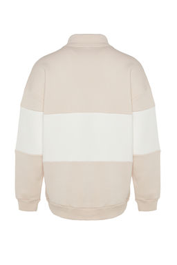 TRENDYOL MAN Siyah Oversize/Genis Kesim C?tc?tl? Renk Ici Polar Pamuklu Sweatshirt TMNAW24SW00160 - Trendyolmilla фото 24