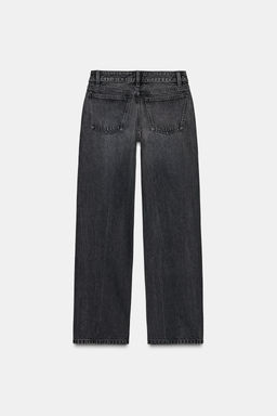 TRF LOW-RISE RHINESTONE STRAIGHT JEANS - Zara фото 2