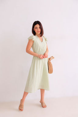 Martichelli Платье хлопковое мятное  фото 6