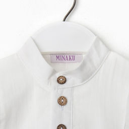 Рубашка для мальчика MINAKU: Casual Collection, белая, полупрозрачная, размер 36 (134-140 см)