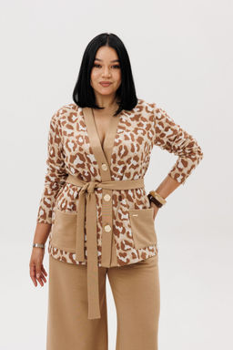 Костюм Anastasia 1292 бежевый (анималистический принт) фото 7