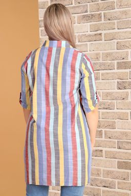 Рубашка в полоску женская летняя - Almond фото 2
