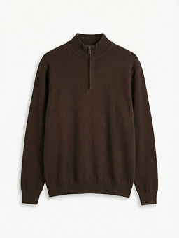 Dik Yaka Erkek Triko Kazak