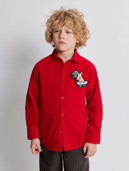 ACOOLA / Сорочка верхняя детская для мальчиков Roberti красный фото 5