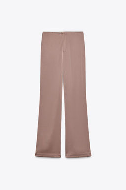SATIN FLARE TROUSERS - Zara фото 10