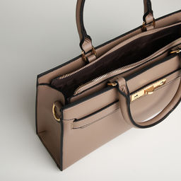 Сумка женская тоут TEXTURA на молнии, 34×8×18 см, однотонная, коричневая