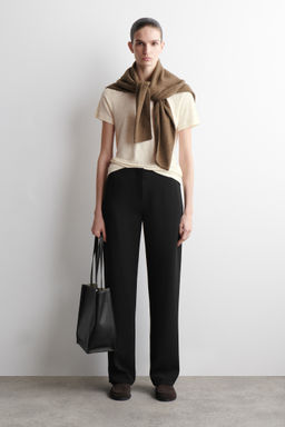 CAMISETA DE LINO CON CUELLO REDONDO - H&m фото 9