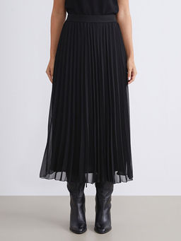 Beli Lastikli Pileli Etek