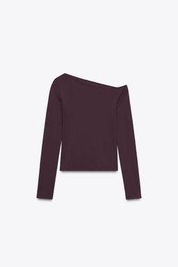ASYMMETRIC POLYAMIDE T-SHIRT - Zara фото 7