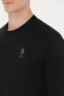 U. S. Polo Assn / Мужской черный базовый свитшот с круглым вырезом - U.s. polo assn фото 20