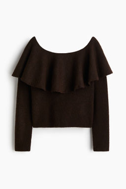 Jersey off-the-shoulder con volante