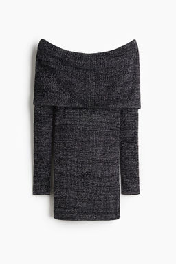 Vestido off-the-shoulder con brillo - H&m фото 7