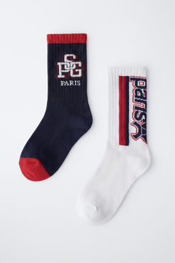 PACK DOS CALCETINES ALTOS PSG ® / Azul - Zara фото 8