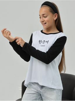 Лонгслив Корея Детский Чер-Бел - София фото 6