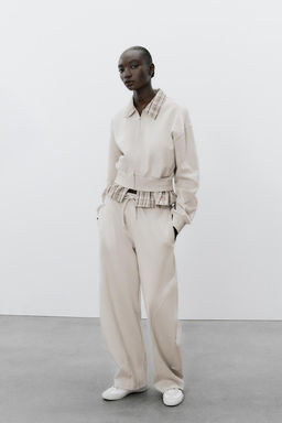 CONTRAST BALLOON TROUSERS