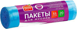 DOMHIT, пакеты для мусора с завязками 35л, 20 шт, 160 г