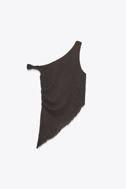 ASYMMETRIC TEXTURED TOP - Zara фото 8