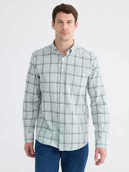 Regular Fit Ekose Poplin Erkek G?mlek