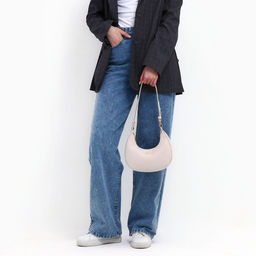 Сумка женская из искусственной кожи, 22×23×6 см, бежевая