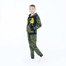 Костюм детский хаки/черный принт дино 747 (98, 56)