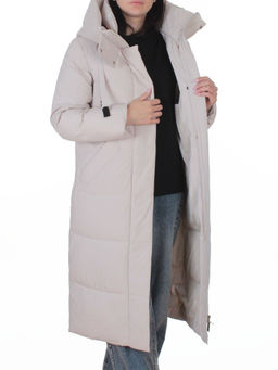 A8356 BEIGE Пальто зимнее женское (200 гр. холлофайбер)