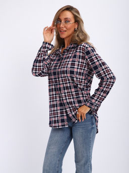 М380 Рубашка с длинным рукавом (темно-синий)