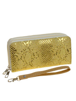 Женское портмоне из искусственной кожи, цвет золото
