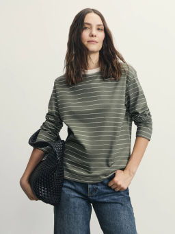 Лонгслив в полоску из хлопка / Zarina