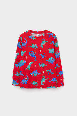К 1552/насыщенно-красный,динозавры пижама дет - Crockid фото 3