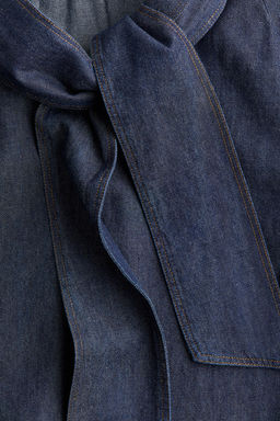 Vestido denim con lazada - H&m фото 7