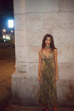 ANIMAL PRINT FOULARD DRESS - Zara фото 15