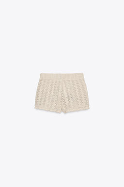 EMBROIDERED CROCHET SHORTS - Zara фото 5