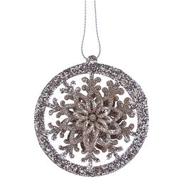 Новогоднее украшение "Блестящая снежинка" (10см)