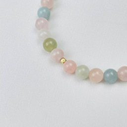 Анклет браслет на ногу из Берилла микс 21 см + - Радуга самоцветов фото 4