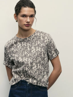 Футболка прямого кроя с принтом / Zarina