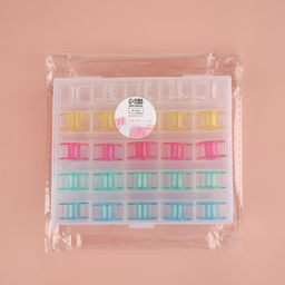 Набор шпулек в органайзере, d=20 мм, 25 шт., МИКС