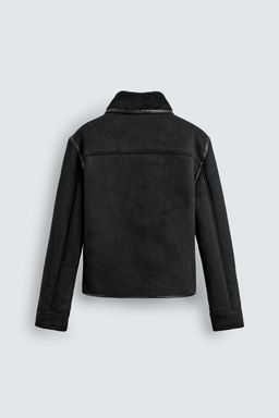 DOUBLE-FACED FAUX SUEDE JACKET