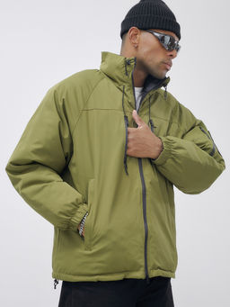 Куртка двухсторонняя мужская молодежная зимняя зеленого цвета 25308Z - Mtforce фото 9